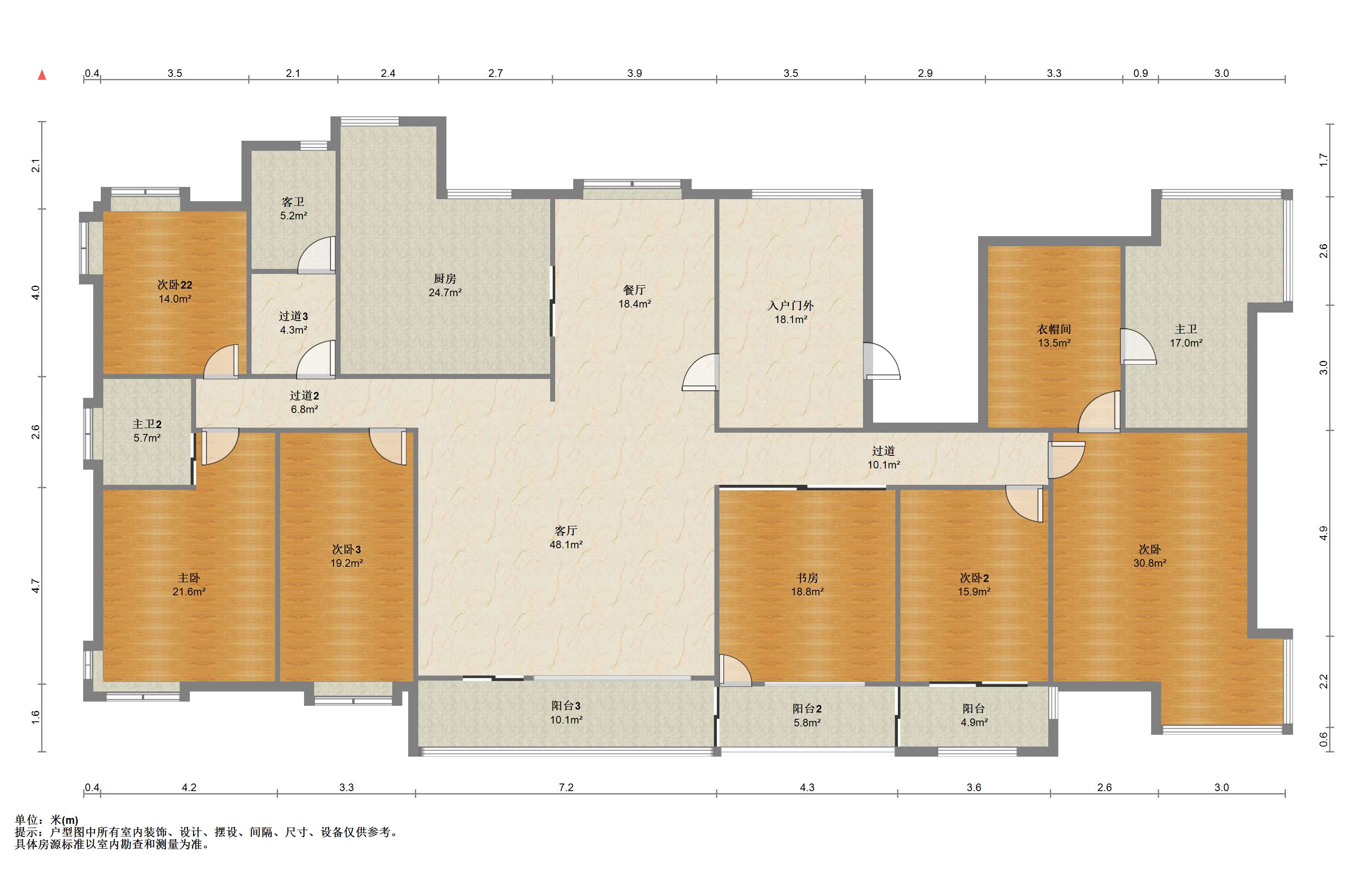 优山美地花园南区 5室2厅3卫 326.50m²