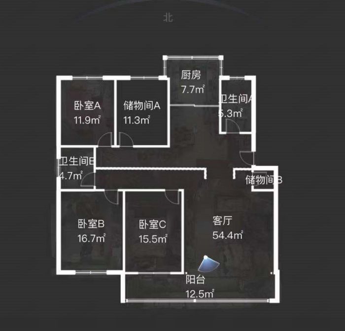 佳成花苑 4室2厅2卫 163m&sup2;