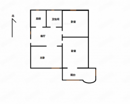 北濠桥新村 3室1厅1卫 76m&sup2;
