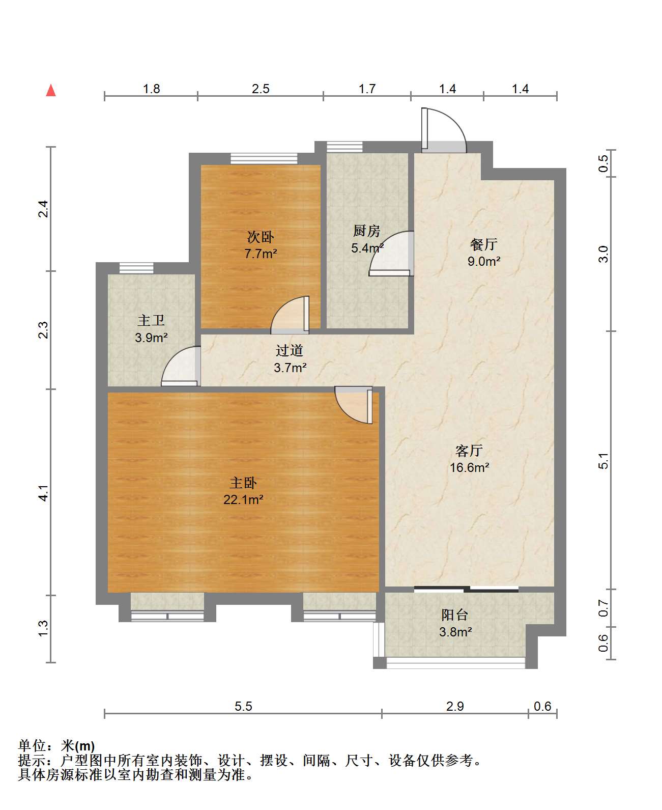保利香槟国际 3室2厅1卫 100m&sup2;