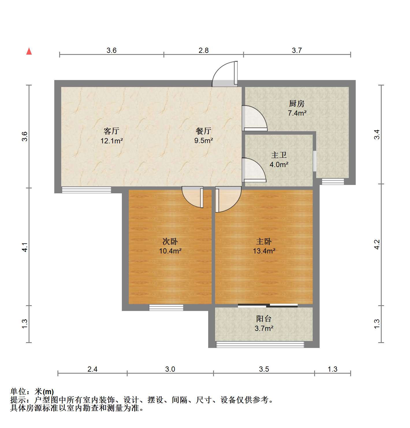 融悦华庭 2室2厅1卫 86.08m&sup2;