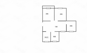 富新社区 3室1厅1卫 72.00m&sup2;