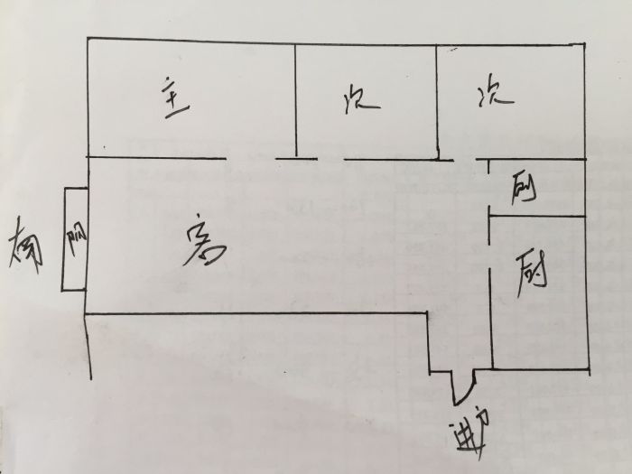 北濠桥东村 2室1厅1卫 85m&sup2;