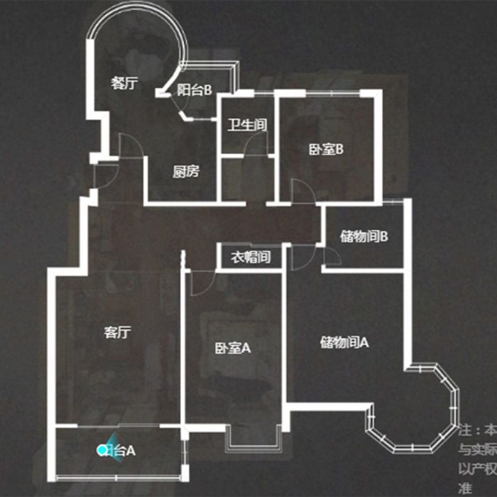 优山美地花园 3室2厅2卫 135m&sup2;