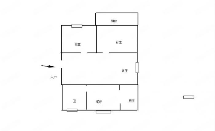 姚港路22号 2室1厅1卫 75.68m&sup2;