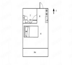 五洲国际广场 1室1厅1卫 30m&sup2;