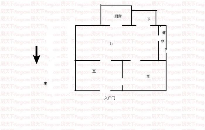 城港新村 2室1厅1卫 74m&sup2;
