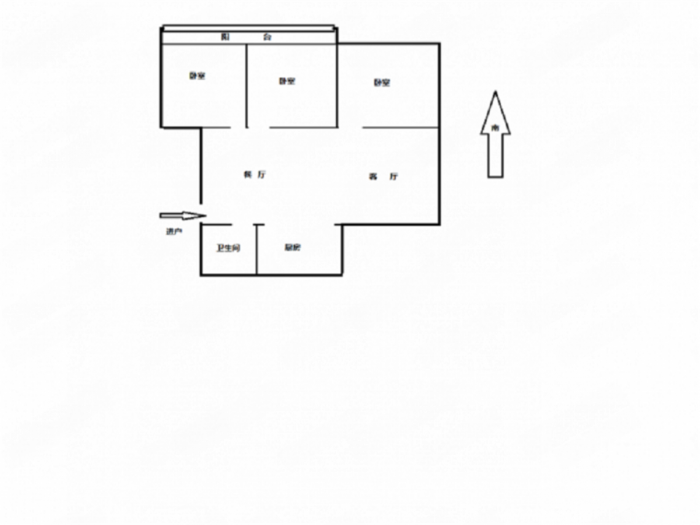 江海佳苑 3室1厅1卫 120m&sup2;