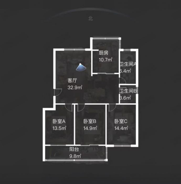濠西园 3室2厅2卫 118m&sup2;