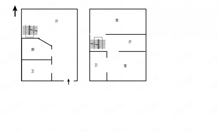 鸿运大厦 2室2厅2卫 65.5m&sup2;