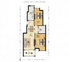 滨江丽都桥语 2室2厅1卫 85.5m&sup2;