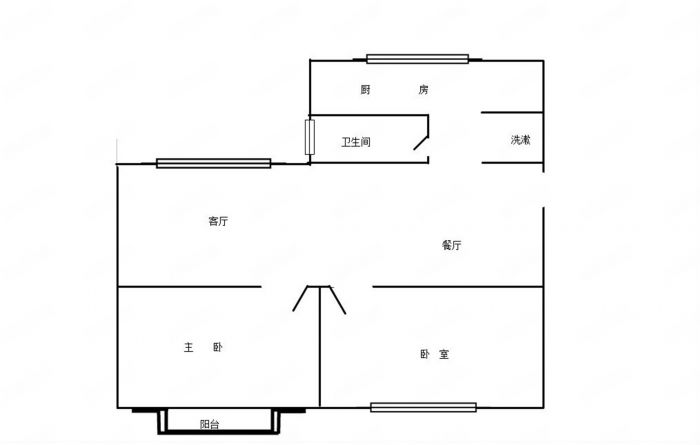 民心花园 2室2厅1卫 69.94m&sup2;