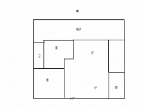 华强城 2室2厅1卫 86.8m&sup2;