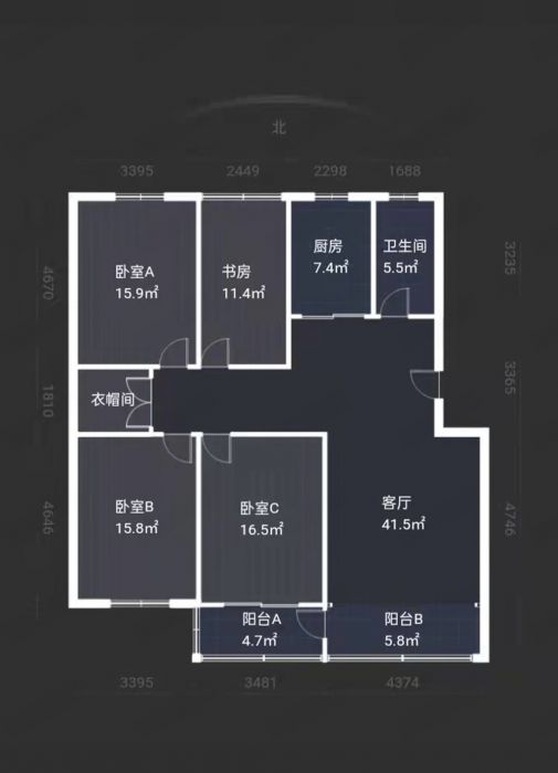 光明东村 4室2厅2卫 143.9m&sup2;