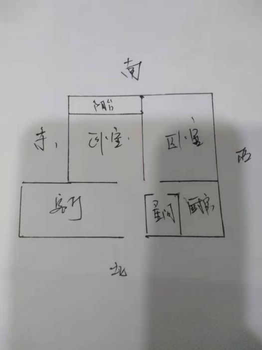华能大厦 2室1厅1卫 68.00m&sup2;