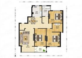 苏建名都城 3室2厅2卫 150m&sup2;