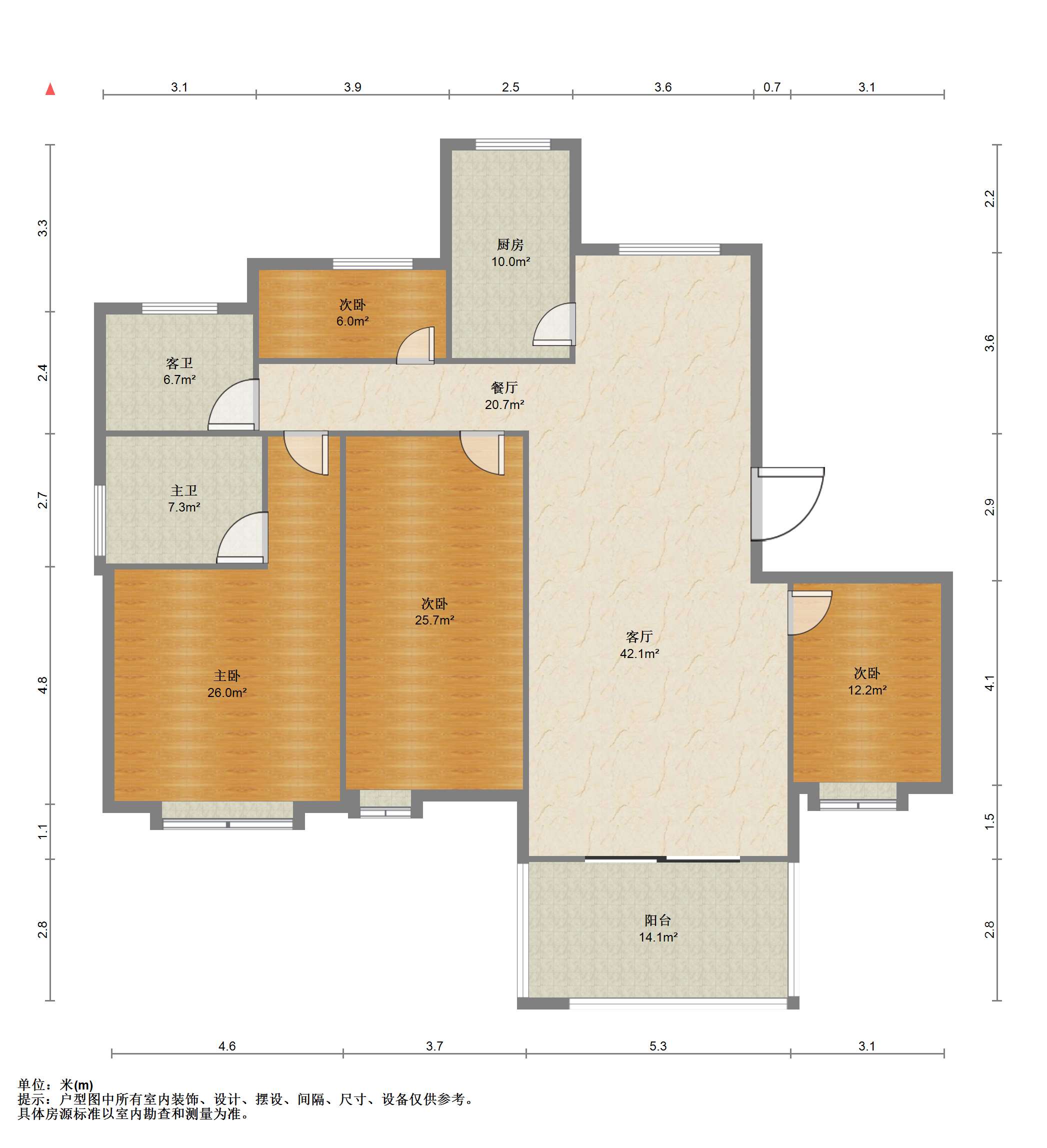 南通1912 4室2厅2卫 158m&sup2;