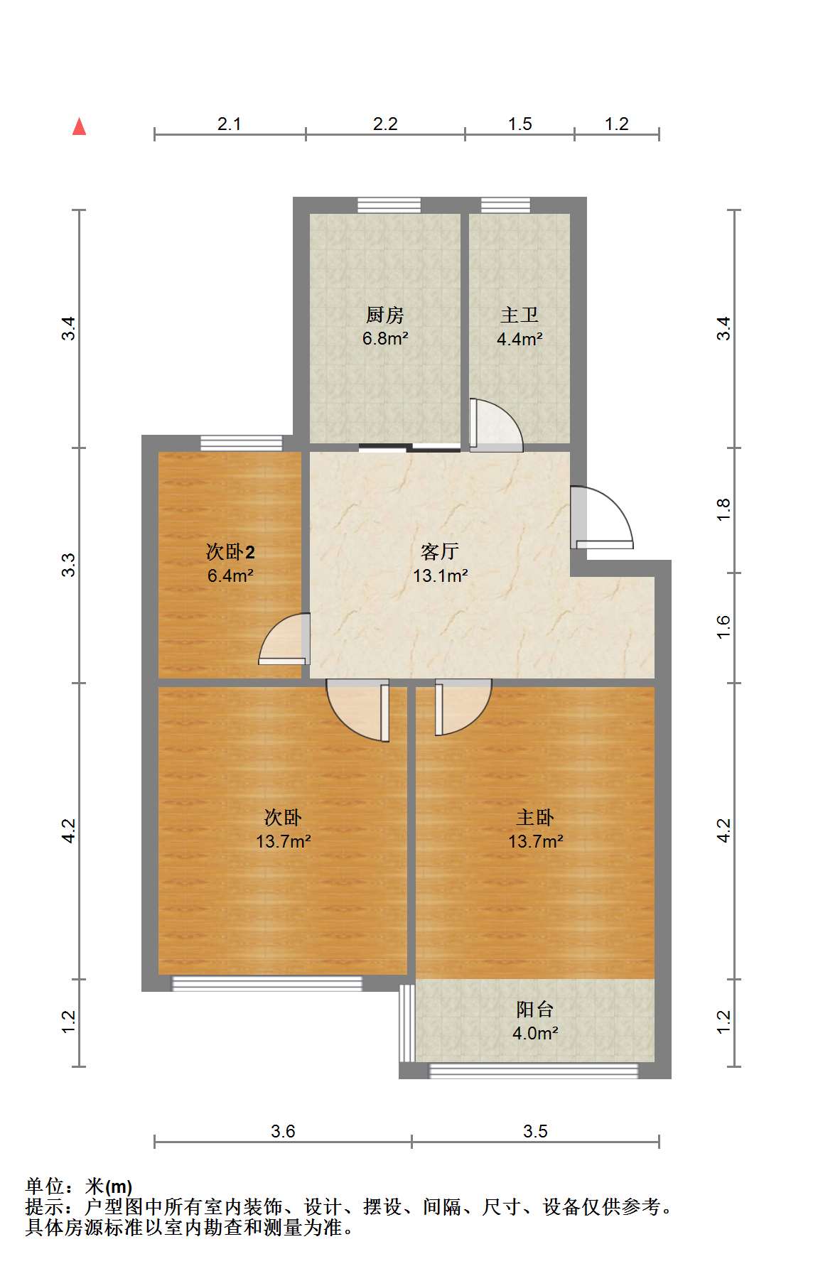 南川园新村 3室1厅1卫 76.22m&sup2;