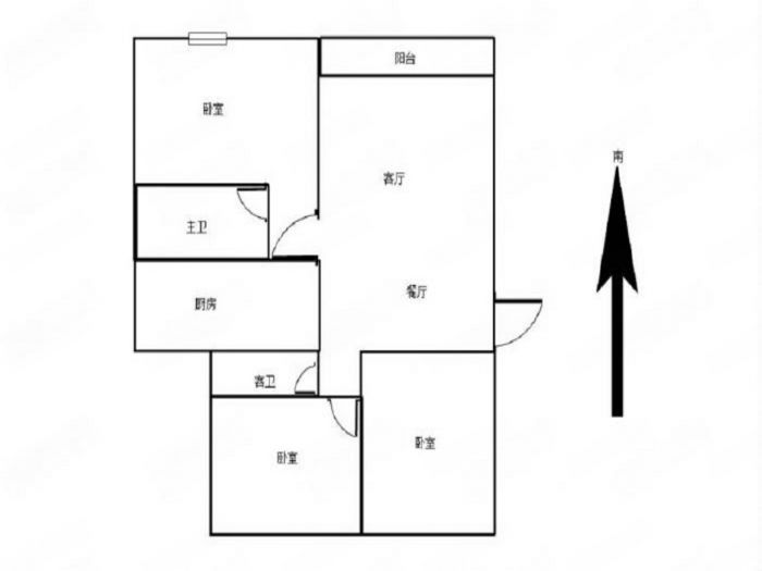 悦达悦海名邸 3室1厅1卫 115.00m&sup2;