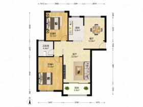 万通城 2室2厅1卫 96m&sup2;