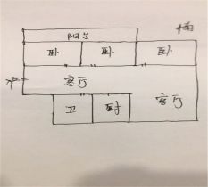 和丰北城锦居 3室2厅1卫 134m&sup2;