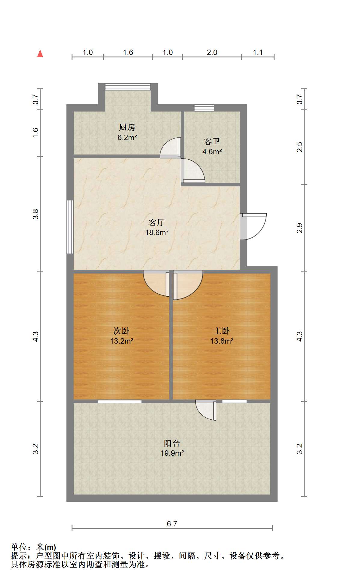 将军二园 3室1厅1卫 78m&sup2;