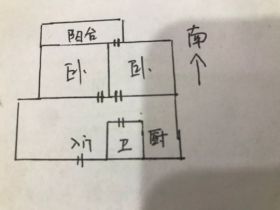 华能大厦 2室1厅1卫 68m&sup2;