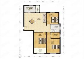 江景苑小区 3室2厅2卫 137.4m&sup2;