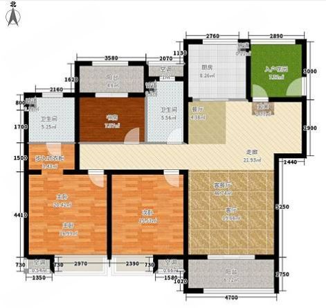 世茂公元 3室2厅1卫 117m&sup2;