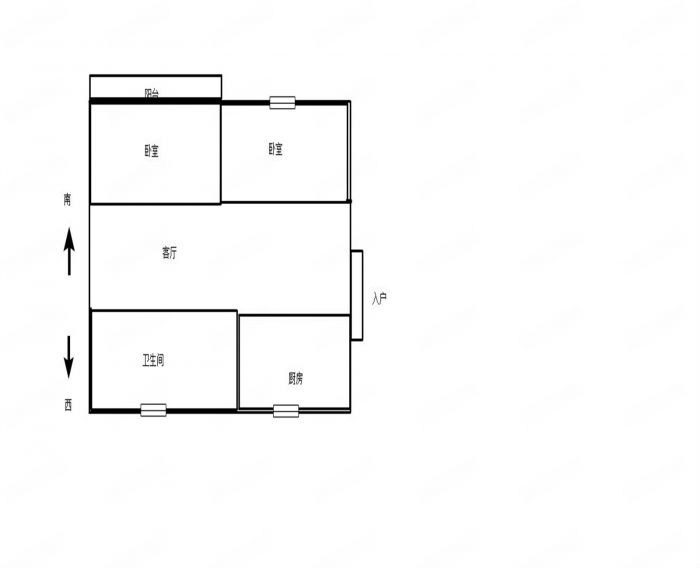 恒基花苑 2室1厅1卫 95m&sup2;