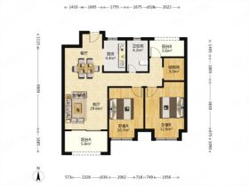 新城香溢紫郡 3室1厅1卫 95m&sup2;