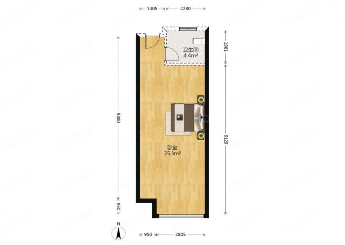中国南通工业博览城 1室厅卫 59m&sup2;