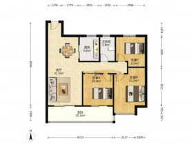 绿城&middot;晓风印月 3室2厅1卫 101.63m&sup2;