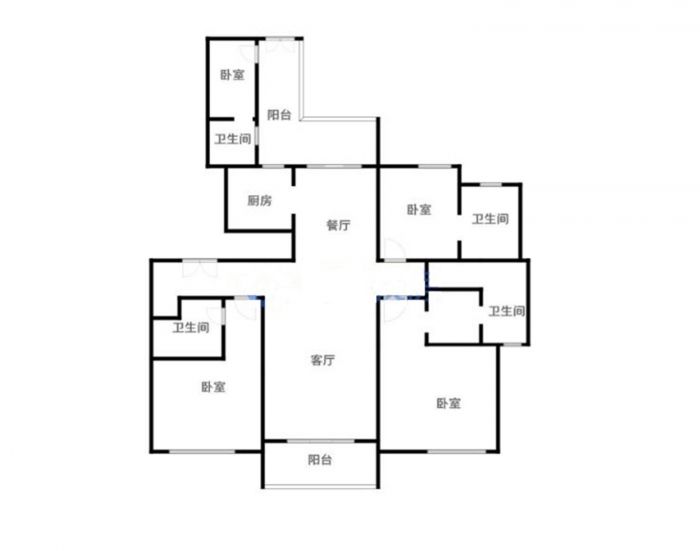 南通雅居乐花园 4室2厅4卫 203m&sup2;