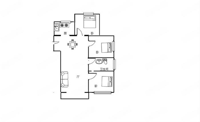 万科濠河传奇 3室2厅1卫 110m&sup2;