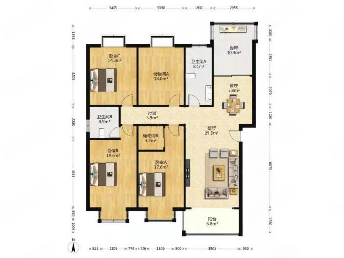天虹花园 1室1厅1卫 24m&sup2;