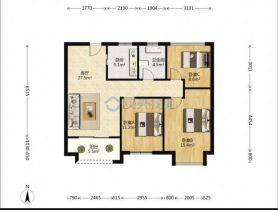 云樾东方 3室2厅1卫 95m&sup2;