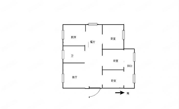 金辉花园 3室2厅1卫 139m&sup2;