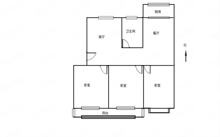 佳成花苑 3室2厅1卫 132.72m&sup2;