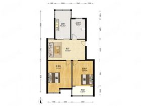 新城东苑 3室1厅1卫 73.5m&sup2;