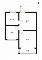城港花苑 1室1厅1卫 50.5m&sup2;