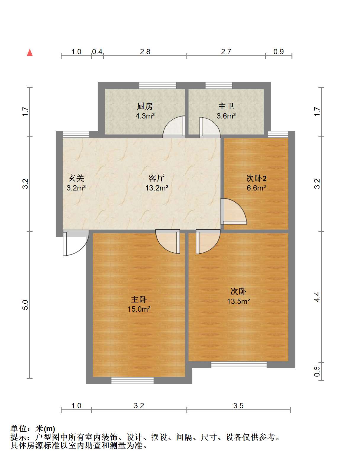 银花苑 3室1厅1卫 73.86m&sup2;
