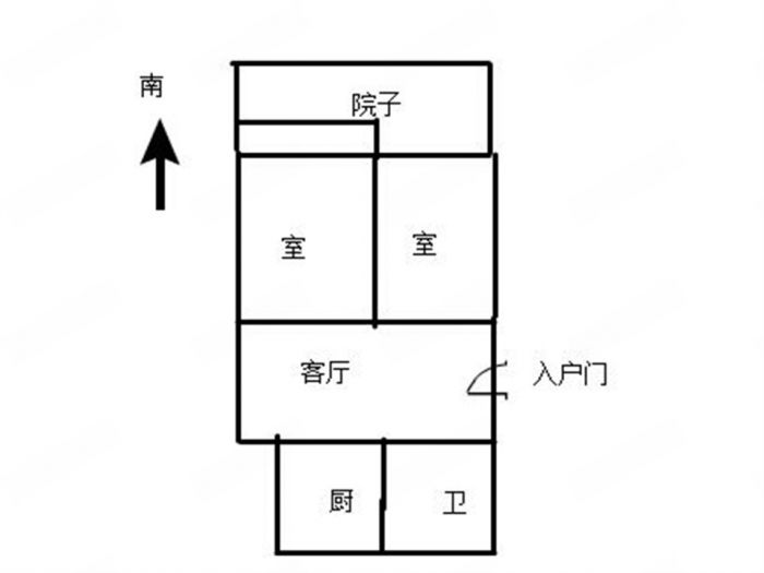 郭里园 2室1厅1卫 62.5m&sup2;