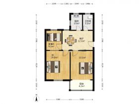 民主新村 3室1厅1卫 75m&sup2;