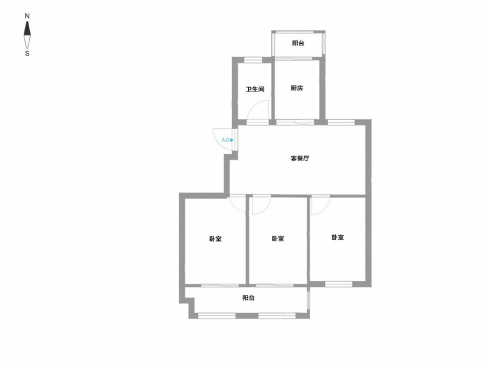 公园南苑 3室1厅1卫 126.8m&sup2;