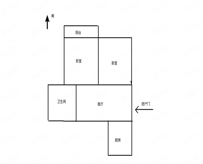 易家桥新村 2室1厅1卫 62.5m&sup2;