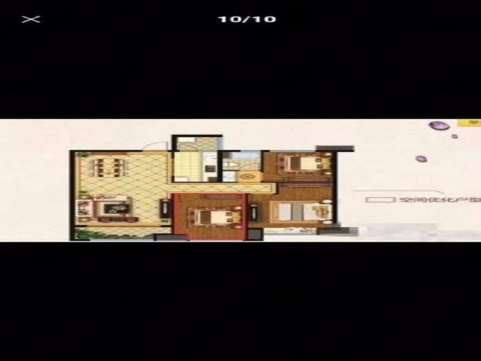 万达华府 2室1厅1卫 91m&sup2;