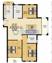 友谊嘉御龙庭 3室2厅2卫 136.00m&sup2;