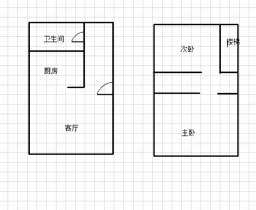 金海岸国际广场 2室1厅1卫 61m&sup2;