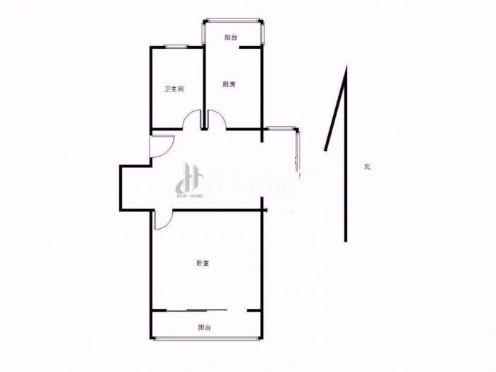星盛花园 1室1厅1卫 55m&sup2;